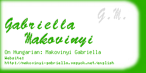 gabriella makovinyi business card